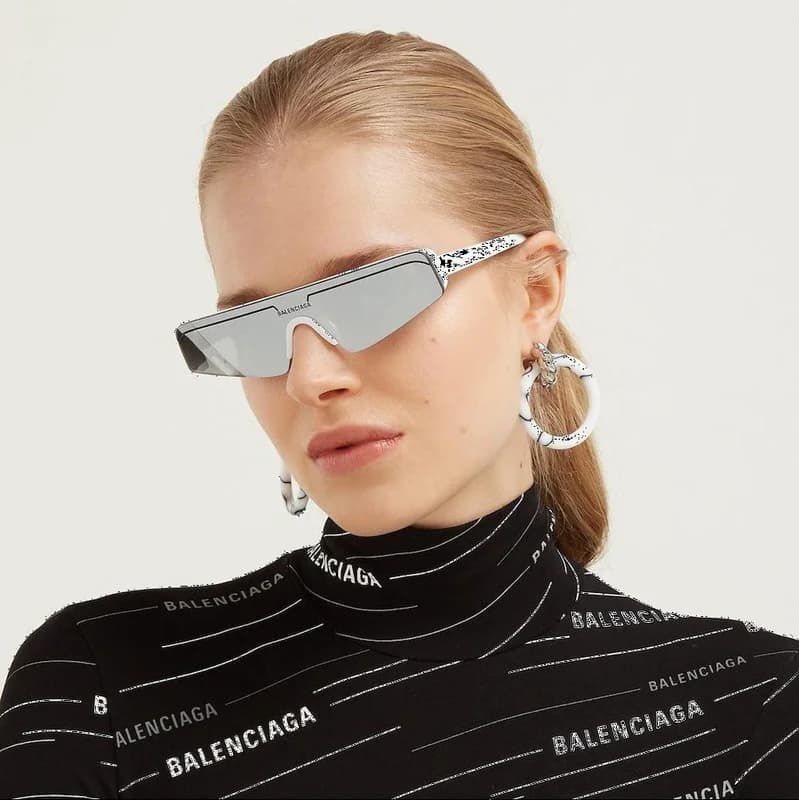 Lunettes de soleil Balenciaga Eyewear Extreme BB0003S Masque demi-cerclé
