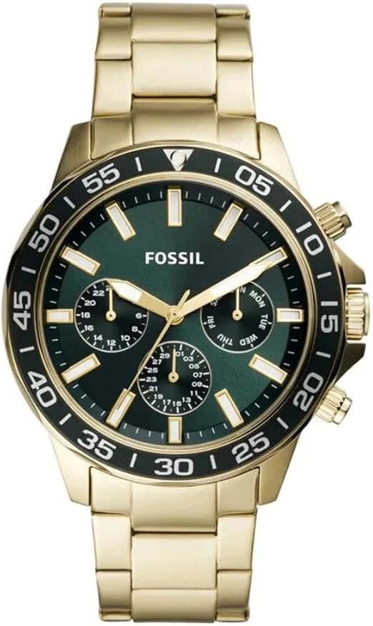 Montre Homme Fossil Bannon BQ2493 avec bracelet en acier inoxydable doré