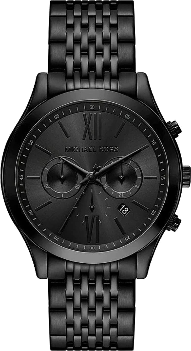 Montre Michael Kors Aspyn MKO1211 femme noire, acier inoxydable 42mm, quartz 5 ATM