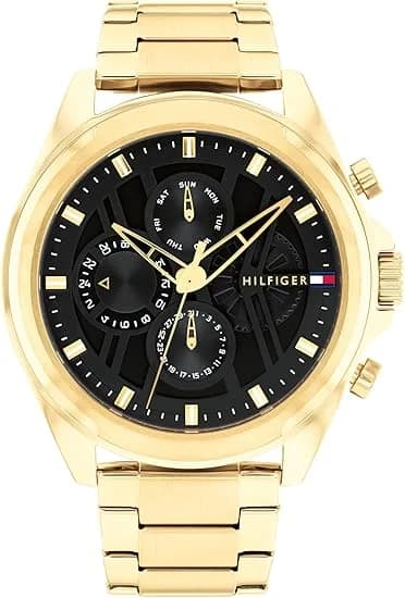 Montre Homme Tommy Hilfiger Jax 1710658 cadran noir bracelet acier inoxydable