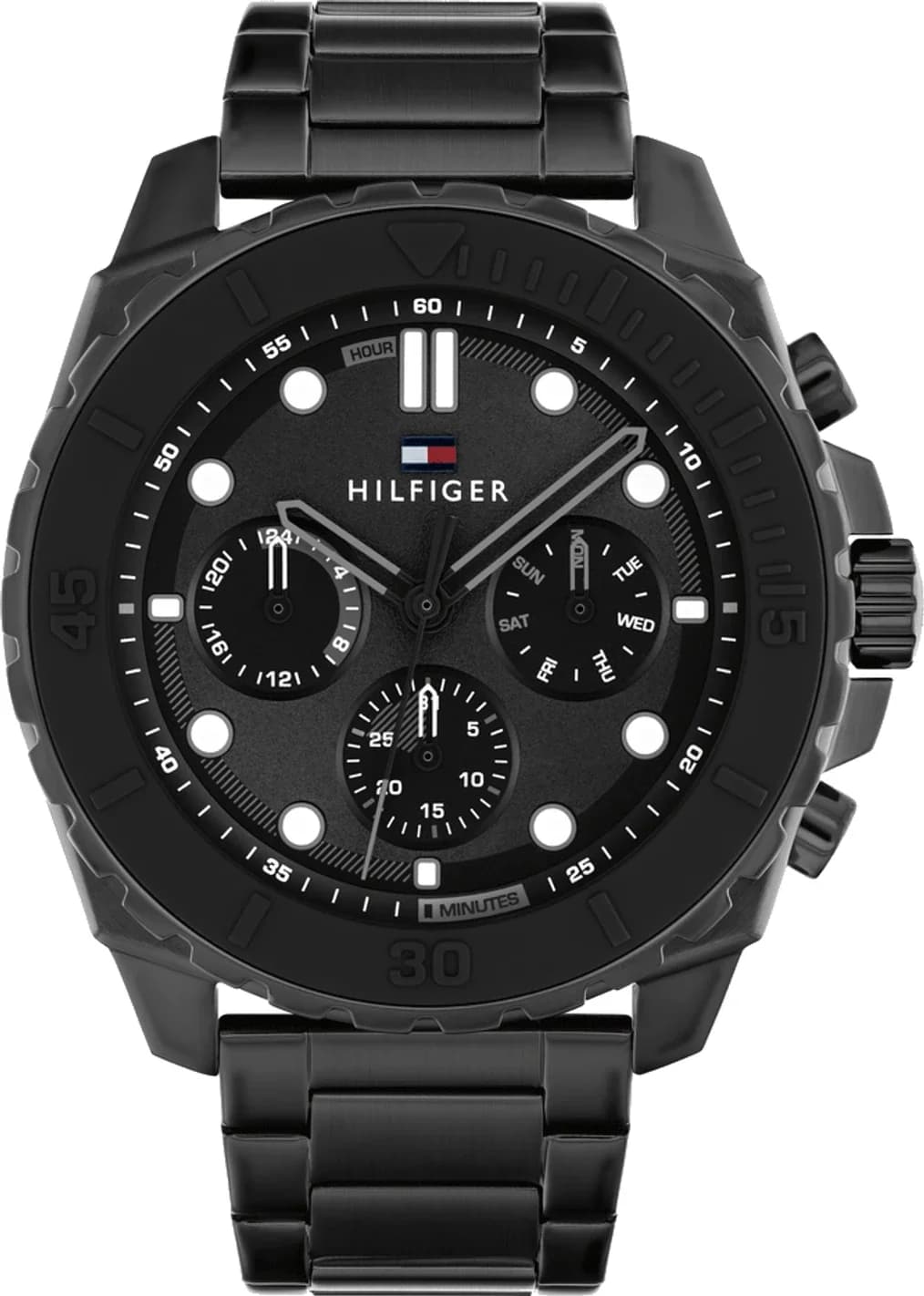 Tommy Hilfiger Morgan 1710690 : Montre Sport Homme Acier Noir Cadran 48mm