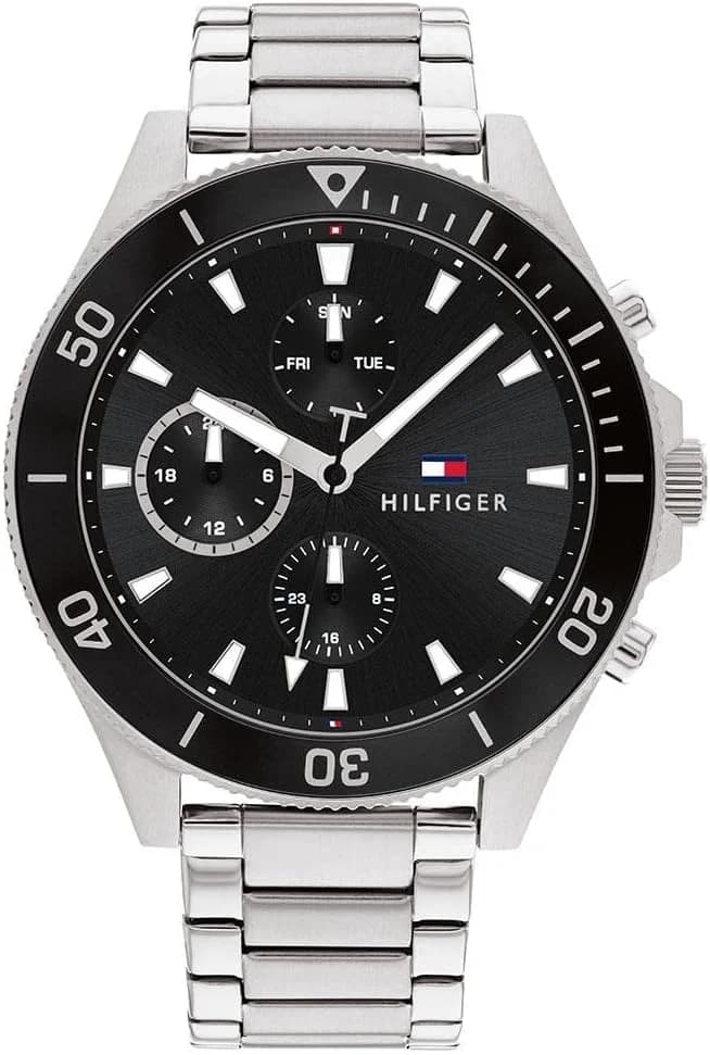 Montre Homme Tommy Hilfiger Larson 1791916 cadran noir acier