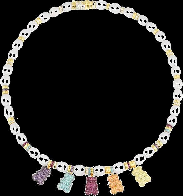 Garde-temps APM Monaco YC6171M-M, collier Yummy Bear multicolore perles motif nounours