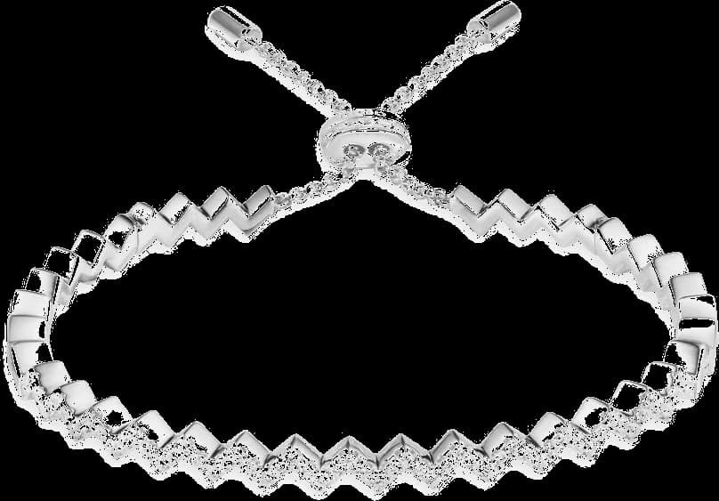 Garde-temps APM Monaco AB3363OX pour femme, cadran absent avec bracelet ajustable argent incrusté cristaux