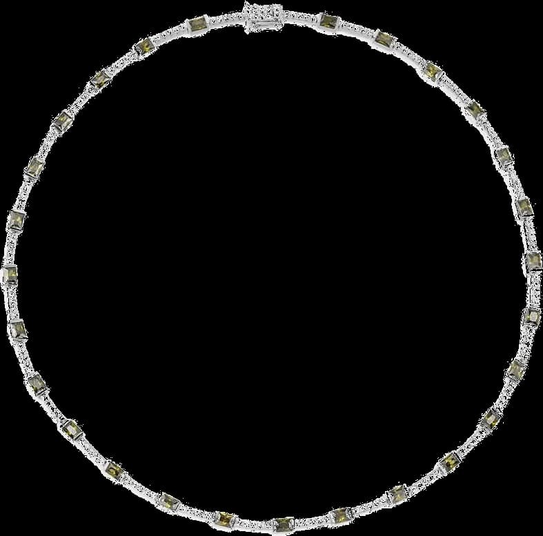Garde-temps APM Monaco AC6260XARG pour femme, collier Festival pavé de cristaux et pierres vertes
