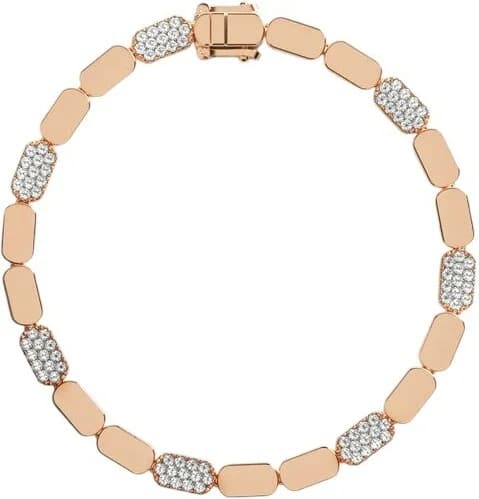 Garde-temps APM Monaco PB5343OX-S pour femme, plaqué or rose et cristaux