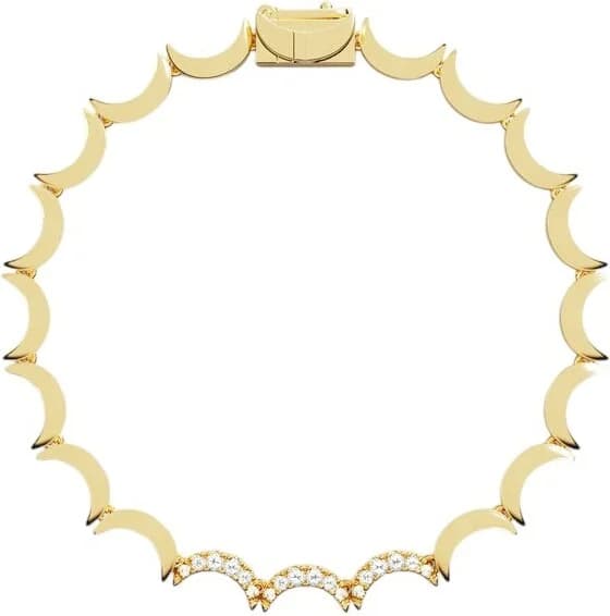 Garde-temps APM Monaco YB5401OX pour femme, bracelet en métal doré or jaune et cristaux