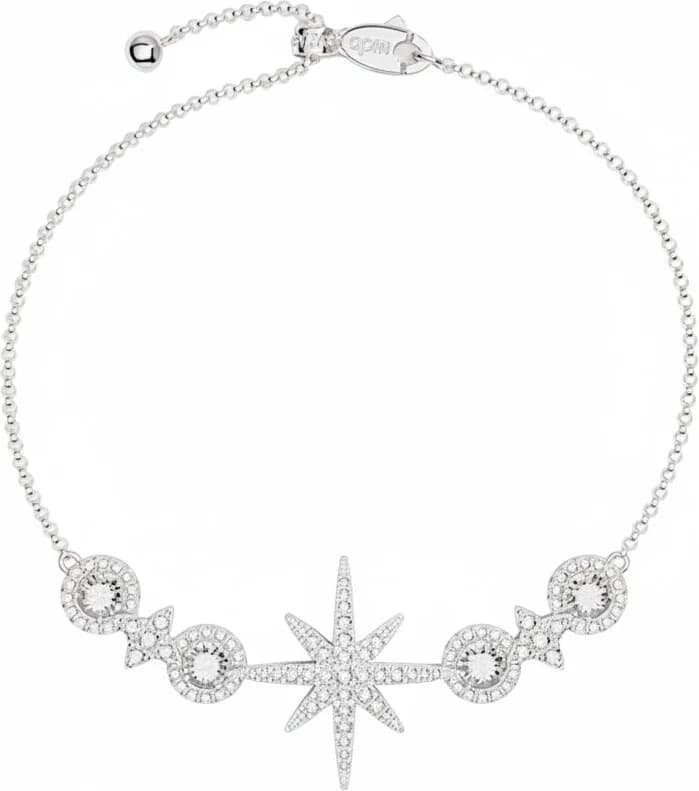 Garde-temps APM Monaco 112418 pour unisexe, ajustable argent 925 météorite et zirconiums