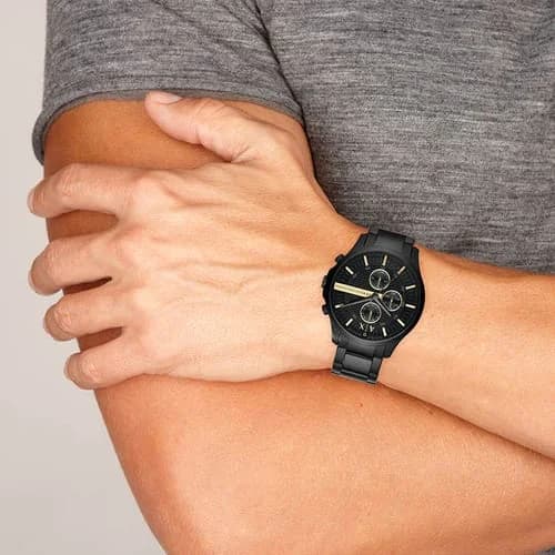 Détail du bracelet acier du Armani Exchange AX2164