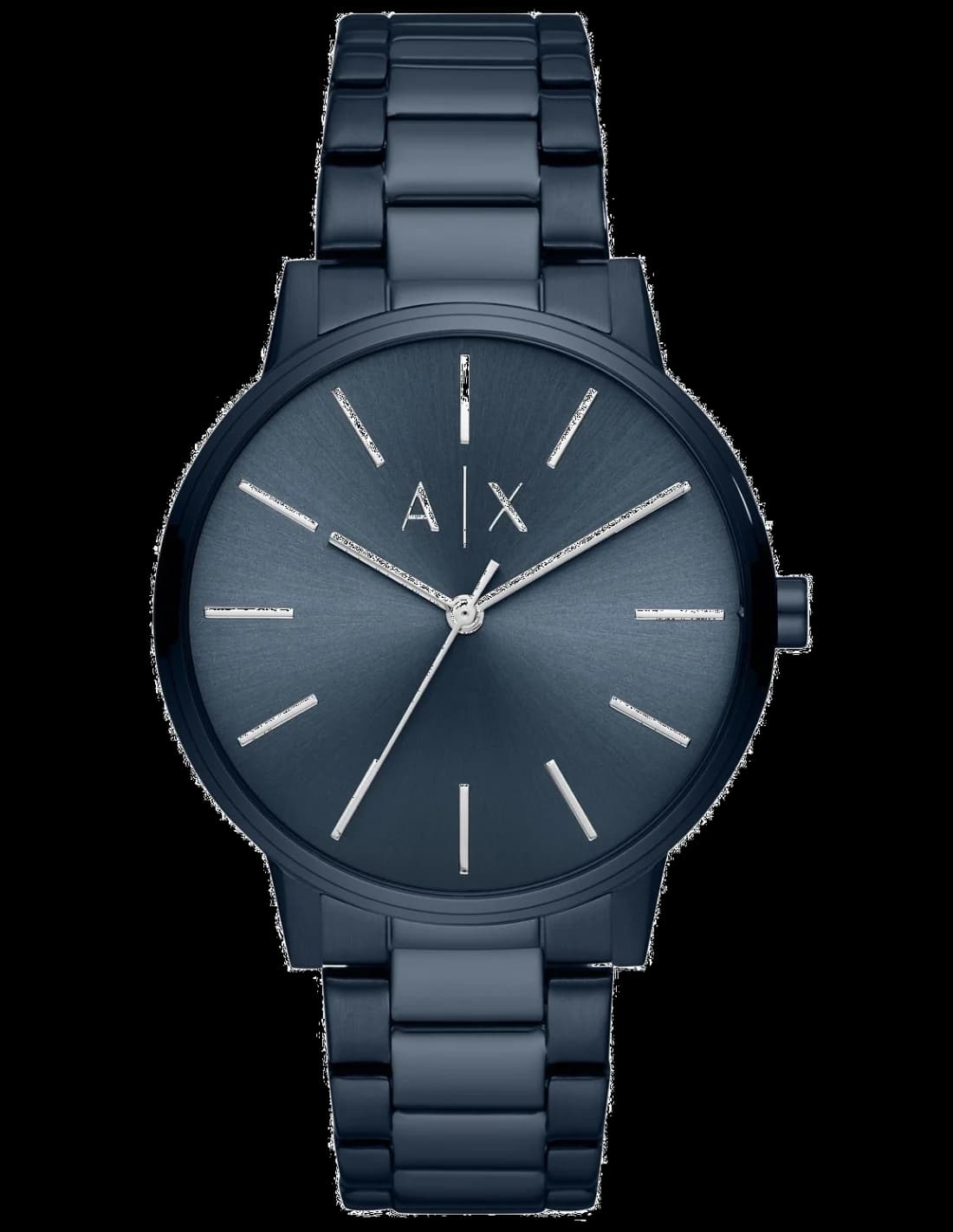 Garde-temps Armani Exchange AX2702 pour homme, cadran bleu sur bracelet acier
