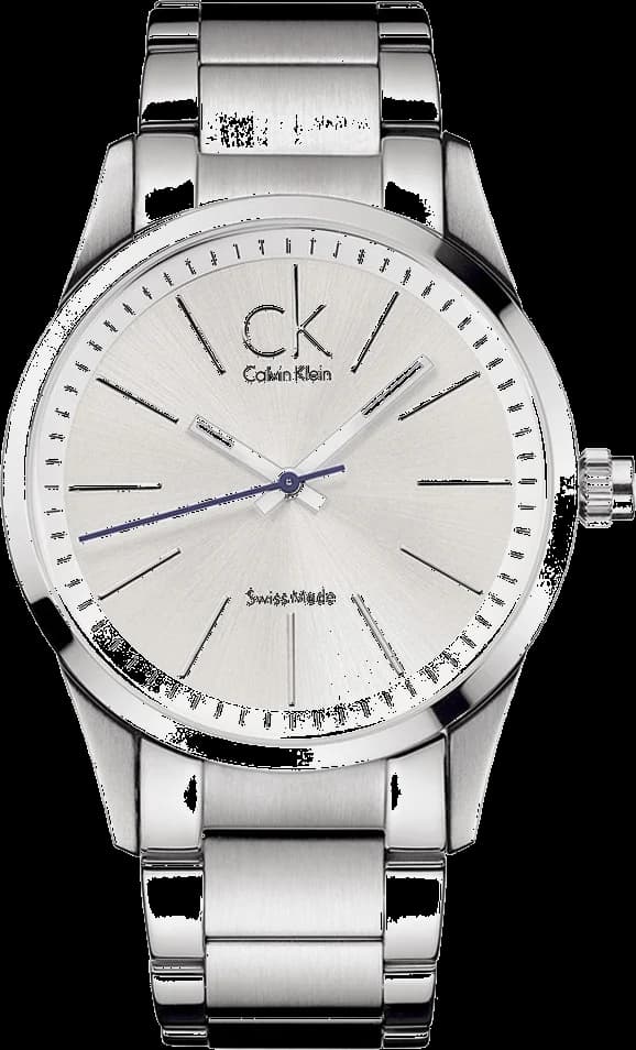 Garde-temps Calvin Klein K2241120 pour homme, cadran argent, bracelet acier