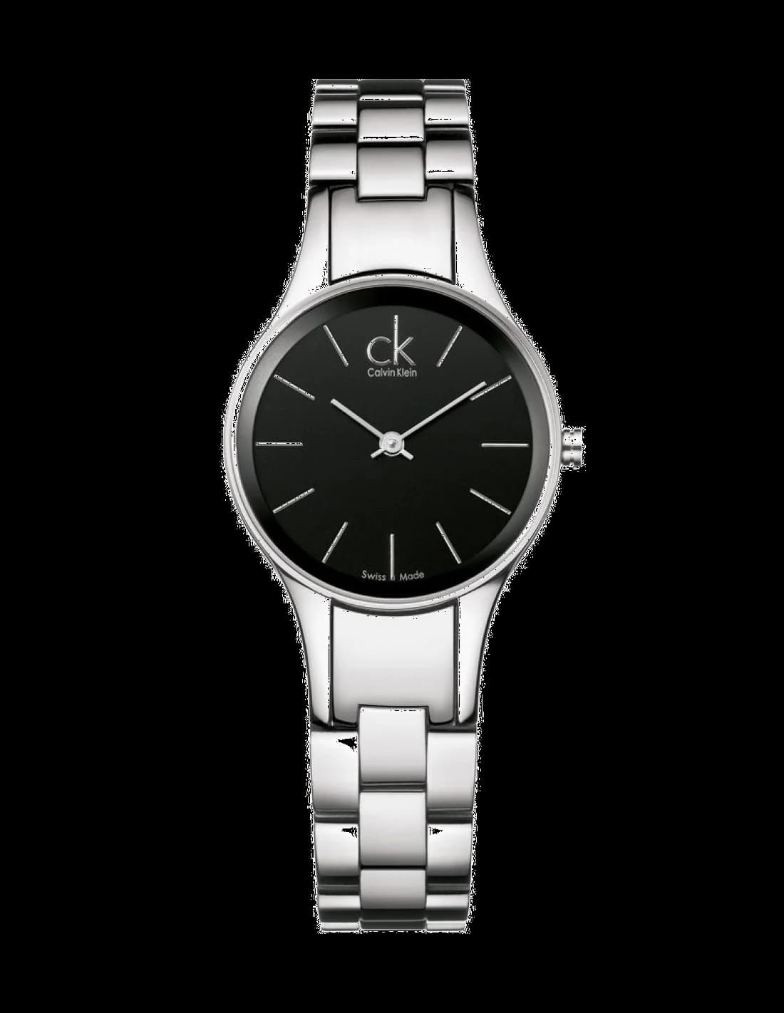Garde-temps Calvin Klein K4323130 pour femme, cadran noir, contraste sobre