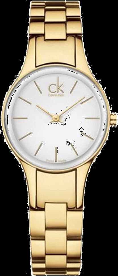 Garde-temps Calvin Klein K4323212 pour femme, boîtier acier doré et cadran blanc