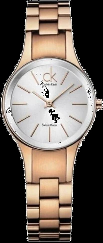 Garde-temps Calvin Klein K4323520 pour femme, boîtier acier rose gold, cadran argent