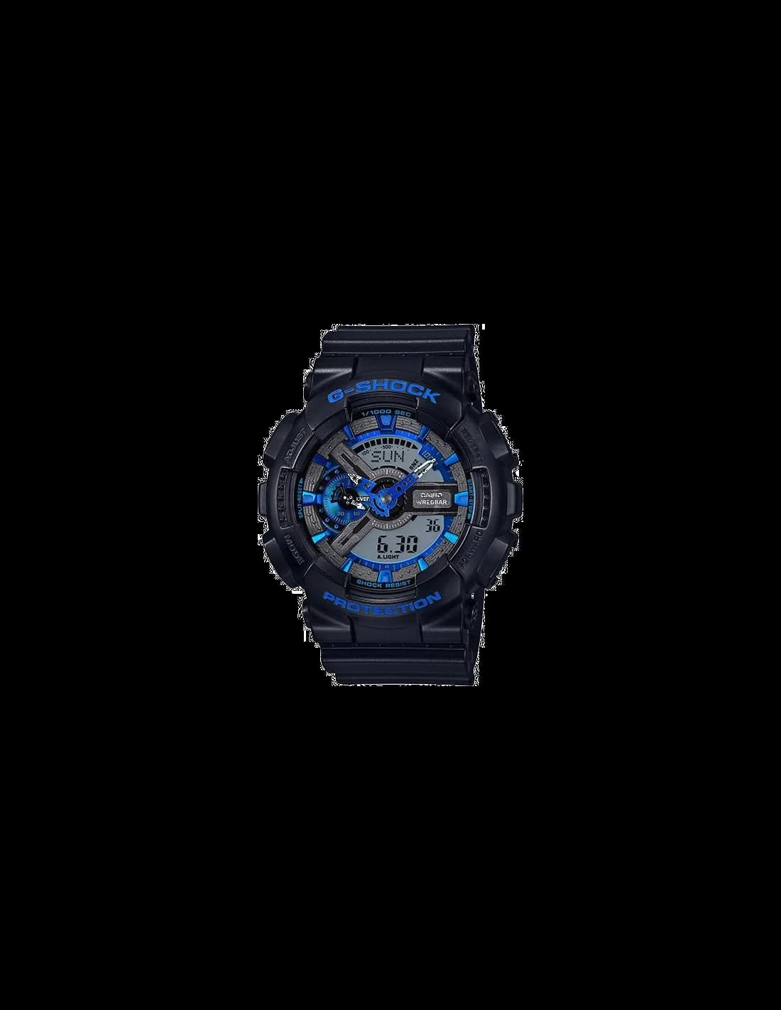 Garde-temps Casio GA110CB-1A pour homme, G-Shock tout noir silicone robuste
