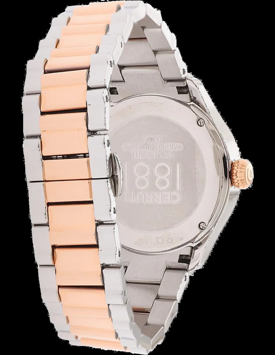 Zoom sur le cadran blanc du Cerruti 1881 CRM043I211F