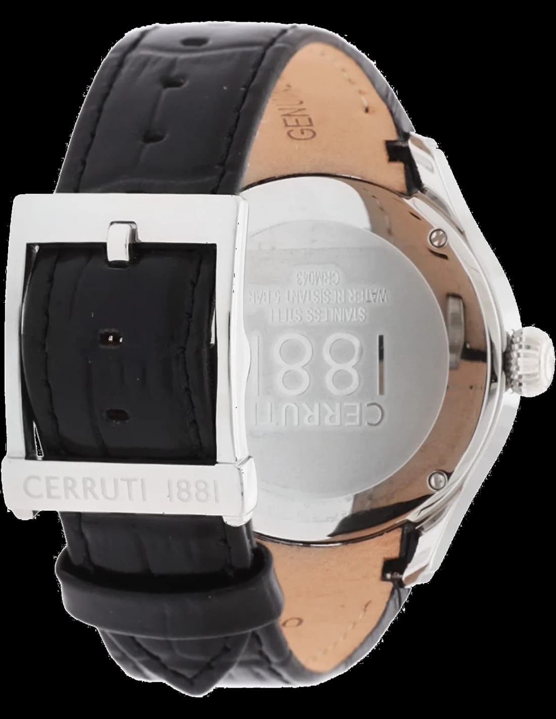 Zoom sur le cadran blanc du Cerruti 1881 CRM043A212F