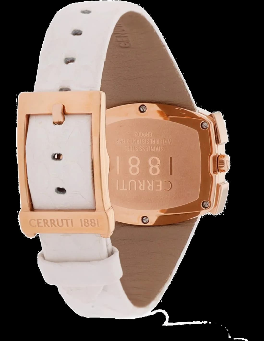 Zoom sur le cadran blanc du Cerruti 1881 CRP003R266A