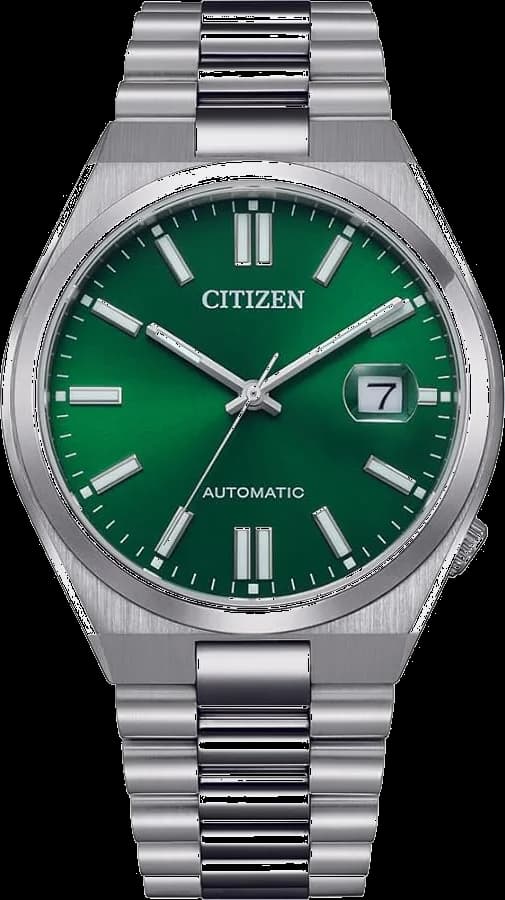 Garde-temps Citizen NJ0150-81X pour homme, cadran rose soleillé, bracelet acier brossé