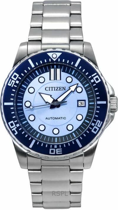 Garde-temps Citizen NJ0178-81M pour homme, cadran bleu glacier, bracelet acier
