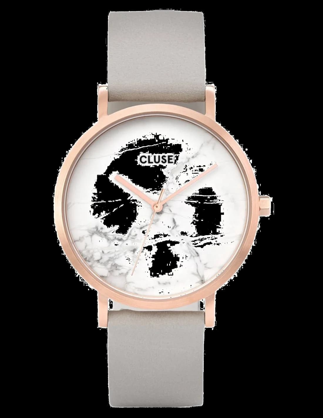 Garde-temps Cluse CL40005 pour femme, cadran blanc, bracelet cuir