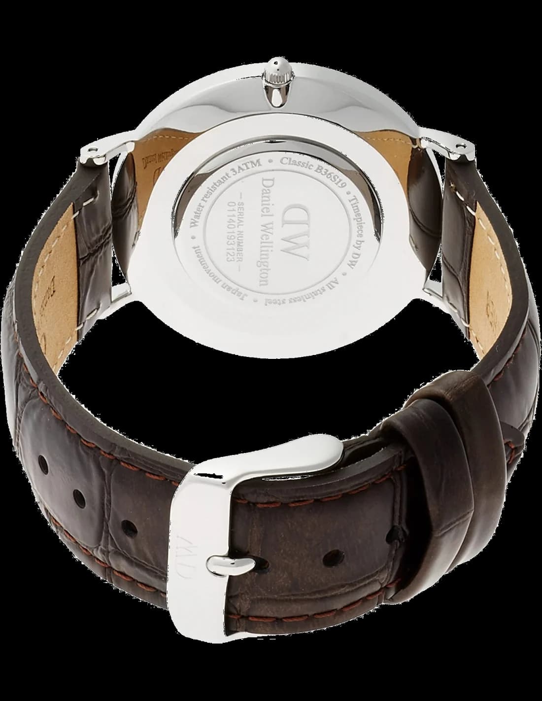 Montre Daniel Wellington DW00100146 femme détail cadran noir