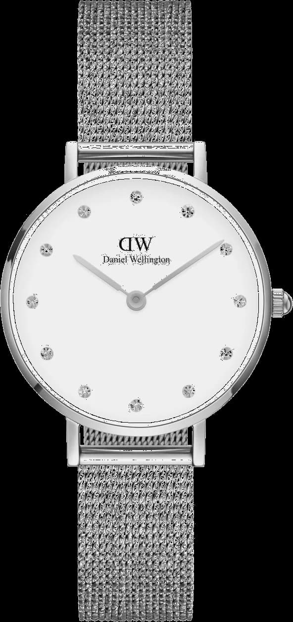 Garde-temps Daniel Wellington DW00100602 pour femme, cadran blanc bracelet acier