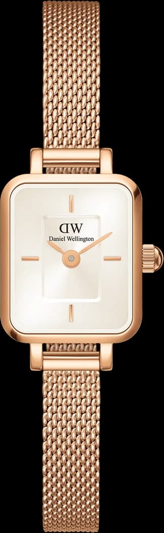 Garde-temps Daniel Wellington DW00100651 pour femme, avec cadran blanc et bracelet acier doré rose