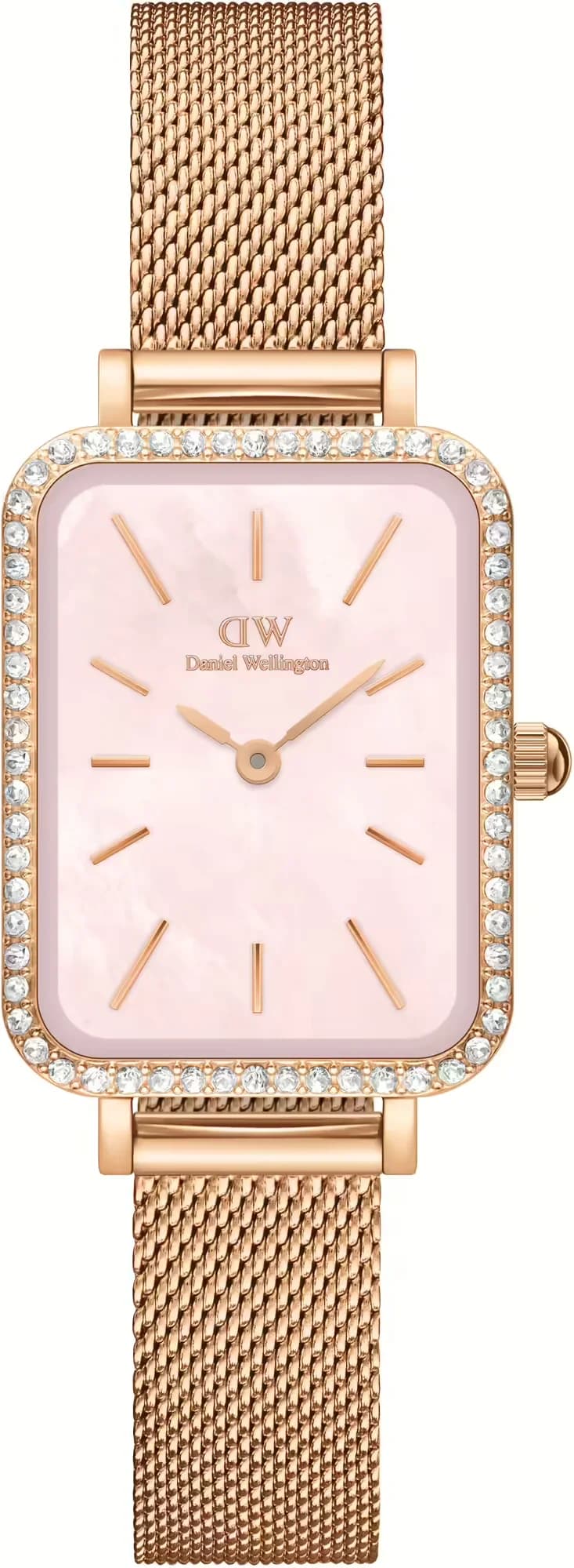 Garde-temps Daniel Wellington DW00100669 pour femme, au cadran rose et acier or rose