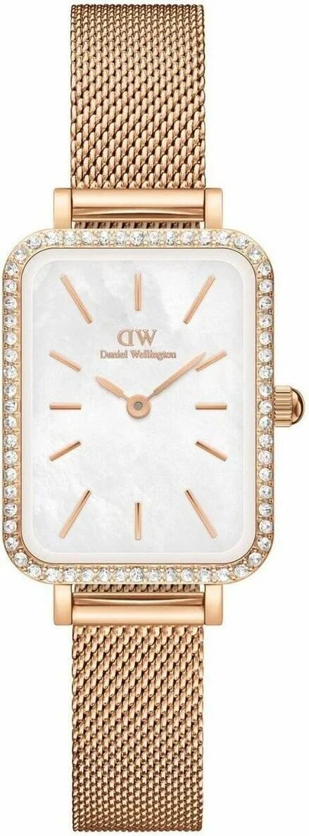 Garde-temps Daniel Wellington DW00100674 pour femme, blanche lumineuse avec cristaux