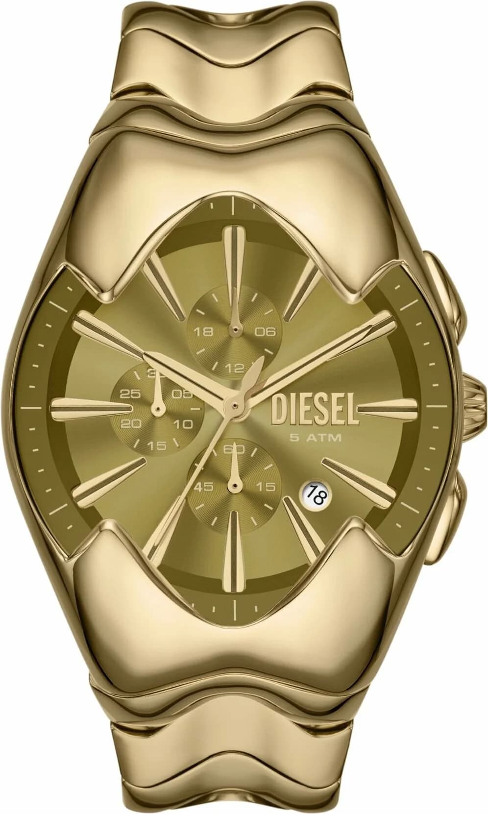Garde-temps Diesel DZ4681 pour unisexe, doré inox cadran multifonctions