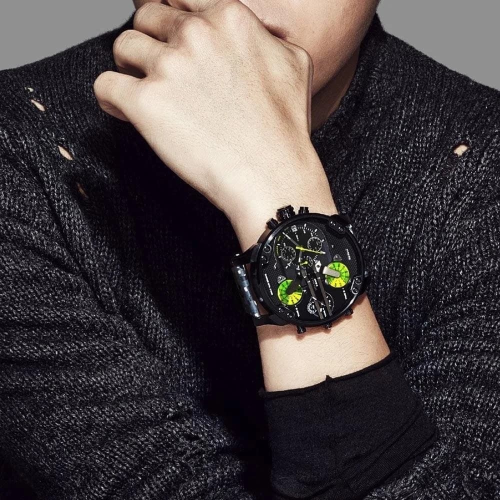 Zoom sur le cadran noir du Diesel DZ7311