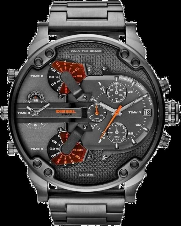 Garde-temps Diesel DZ7315 pour homme, cadran anthracite chronographe acier élégant