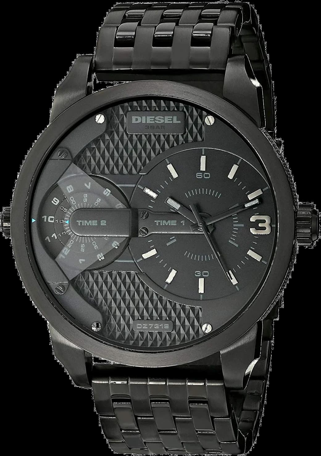 Montre Diesel DZ7316 homme cadran noir bracelet acier
