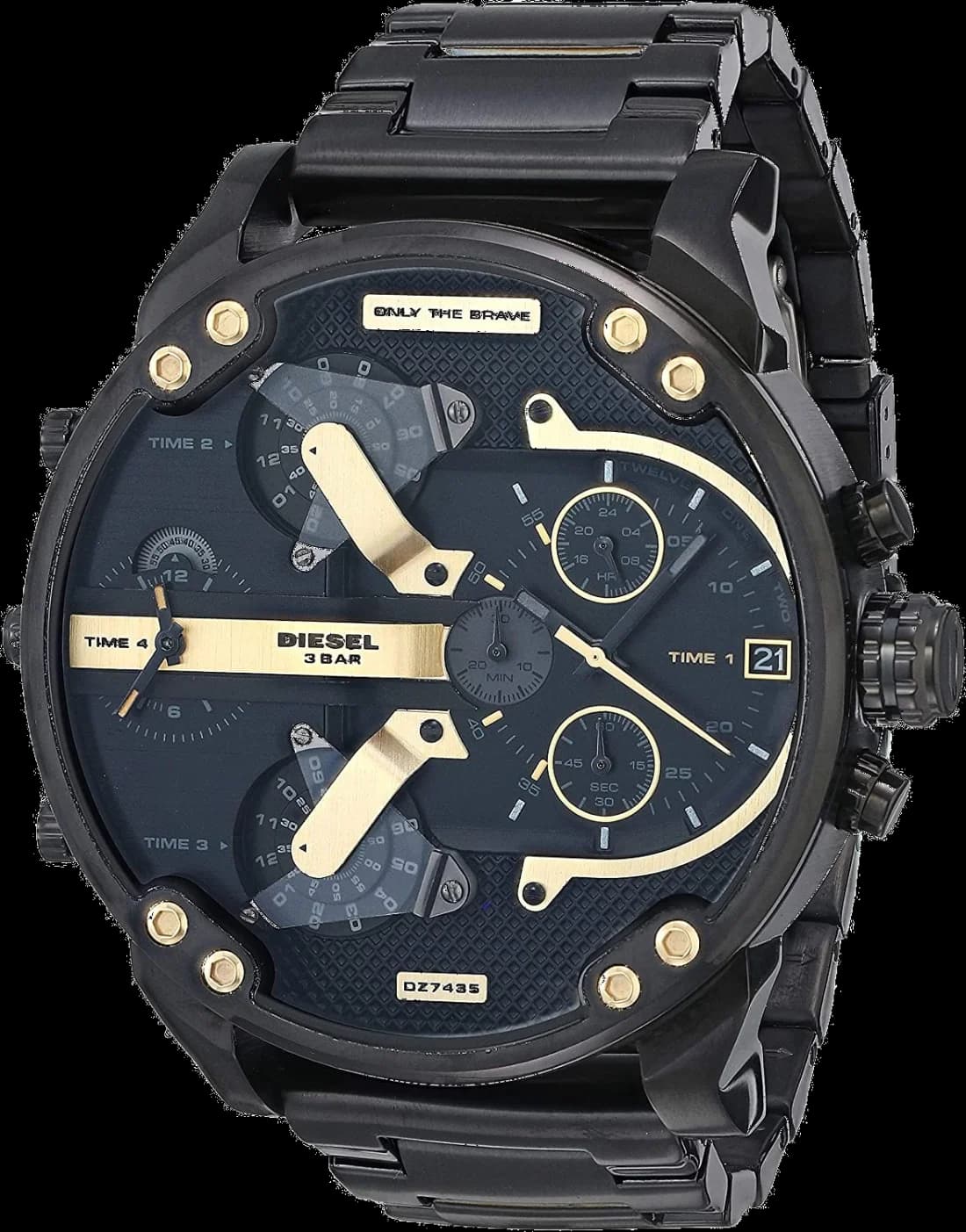Montre Diesel DZ7435 homme cadran noir bracelet acier