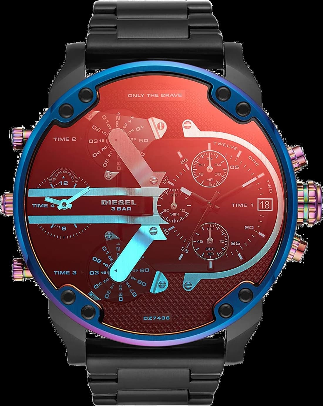 Montre Diesel DZ7436 homme cadran noir bracelet acier