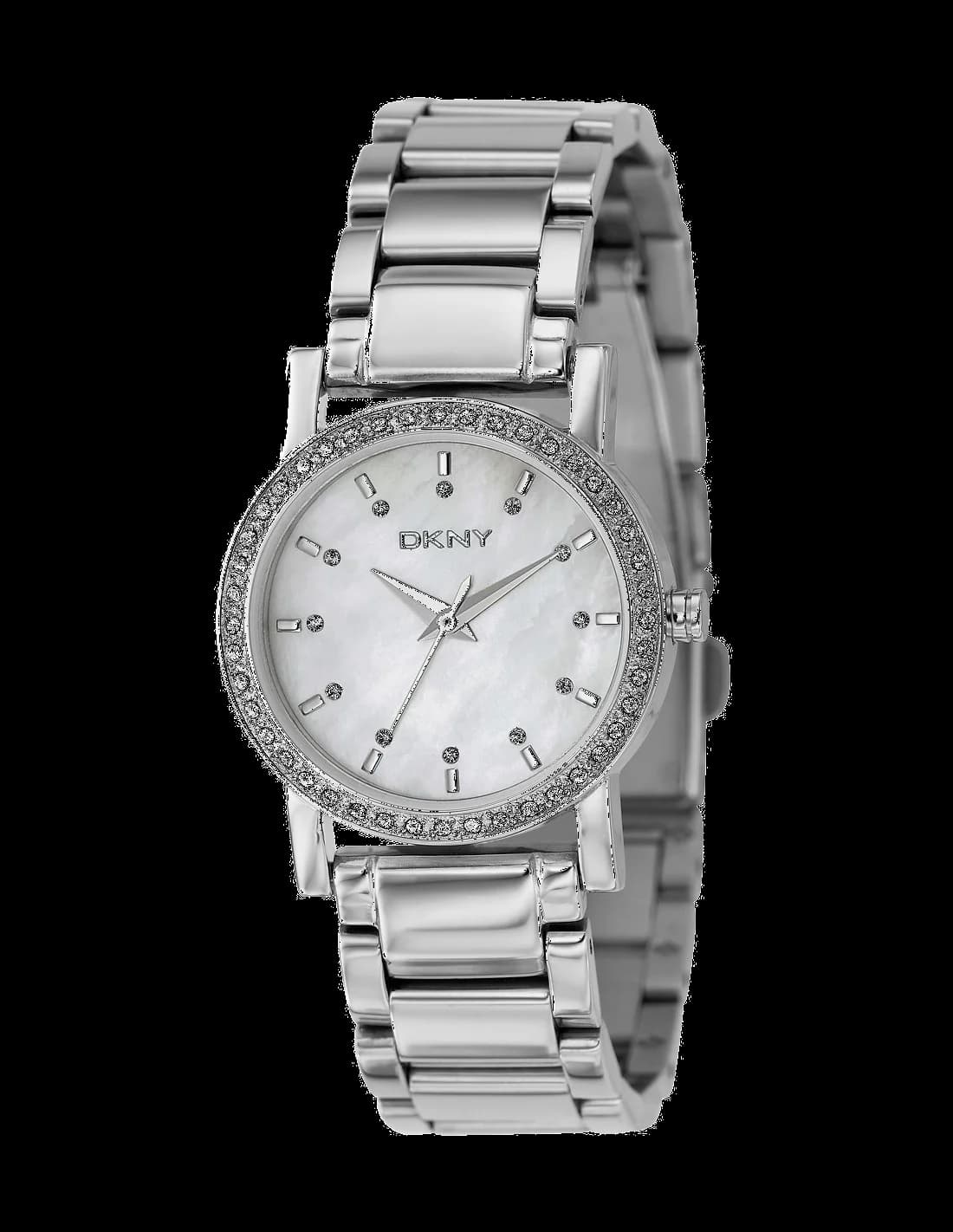 Garde-temps DKNY NY4791 pour femme, cadran nacre, bracelet acier, classique