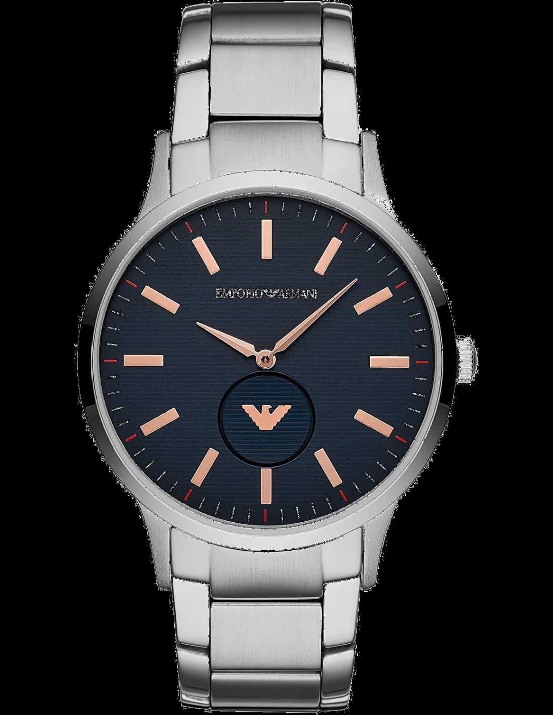 Garde-temps Emporio Armani AR11137 pour homme, cadran bleu bracelet NATO acier