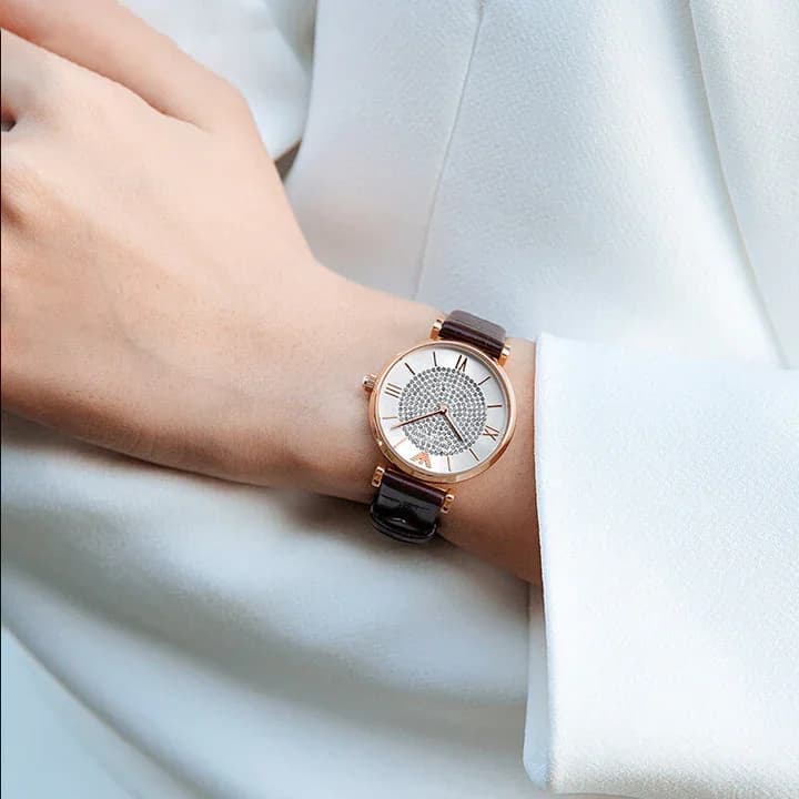 Zoom sur le cadran blanc du Emporio Armani AR11269