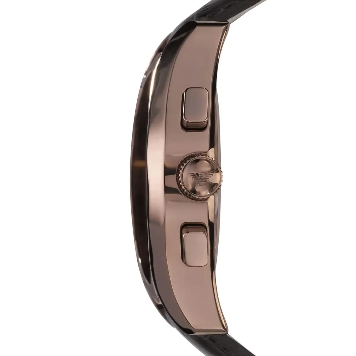 Zoom sur le cadran marron du Emporio Armani AR1609