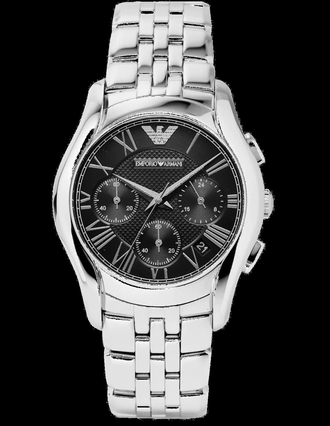 Garde-temps Emporio Armani AR1791 pour femme, noir avec chronographe sur acier
