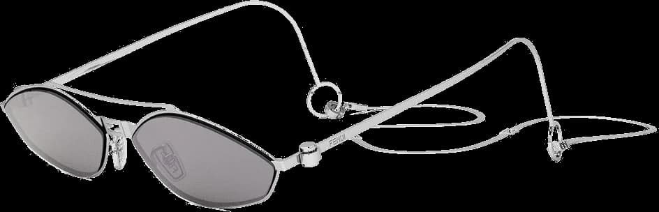 Garde-temps Fendi FE40114U-Y 16C pour femme, palladium cat-eye avec chaine