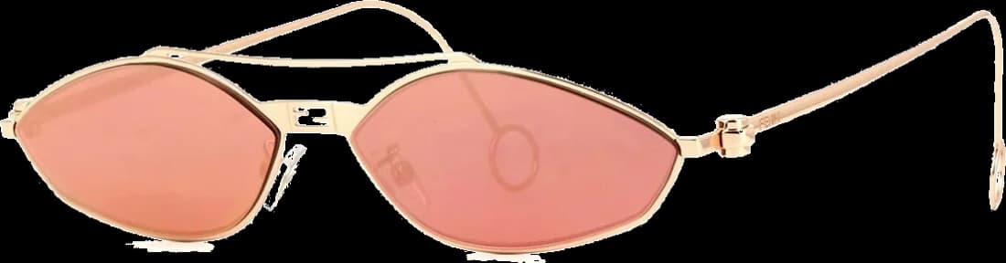 Garde-temps Fendi FE40114U-Y 33U pour femme, doré rose cat-eye avec chaine
