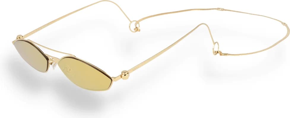 Garde-temps Fendi FE40114U-Y 30G pour femme, doré gold cat-eye avec chaine