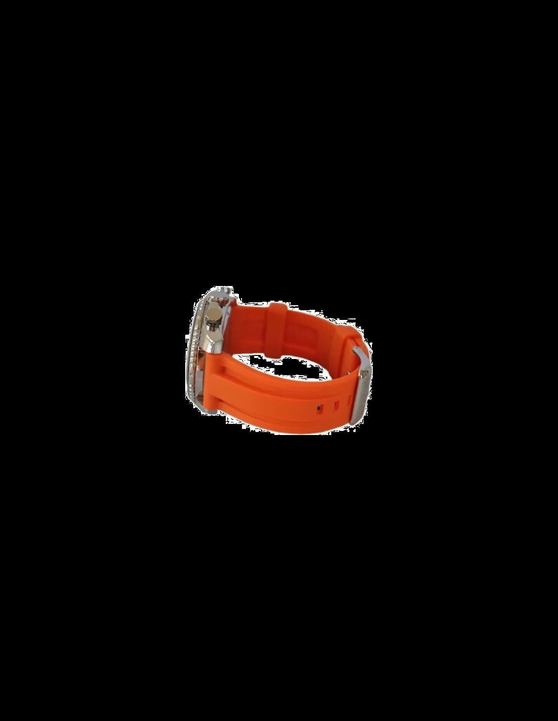 Attache bracelet Festina F16574/2 en cuir noir perforé style racing, boucle ardillon signée Festina