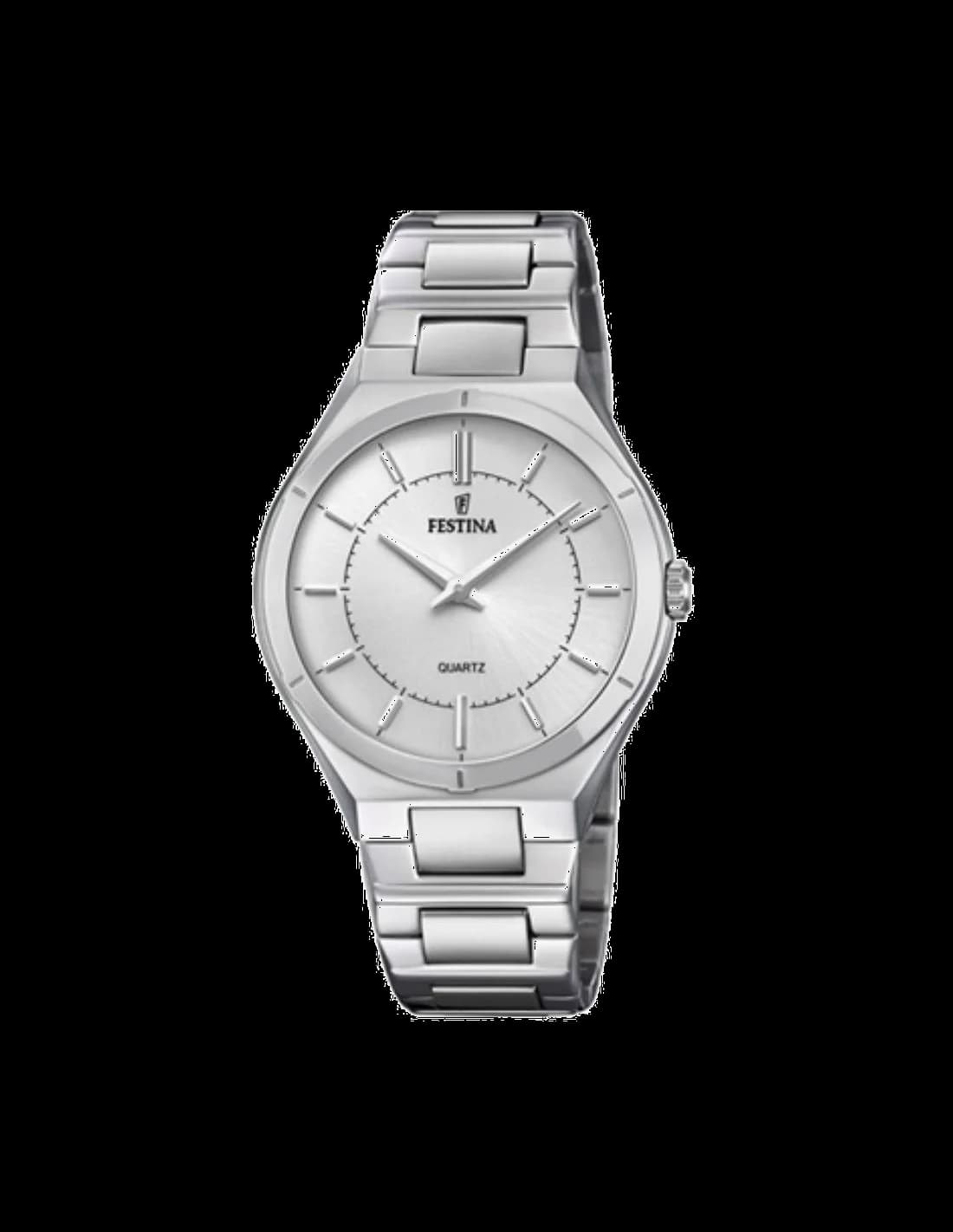 Garde-temps Festina F20244/1 pour homme, au cadran argent et bracelet acier