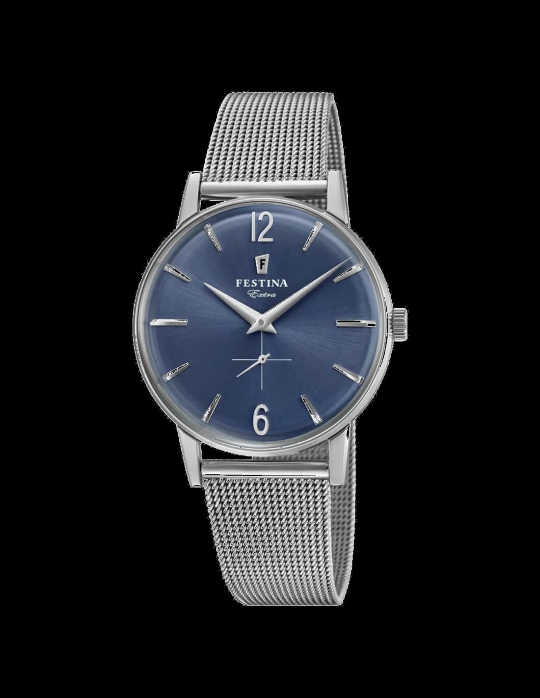 Garde-temps Festina F20252/3 pour homme, cadran bleu, bracelet acier inoxydable argenté