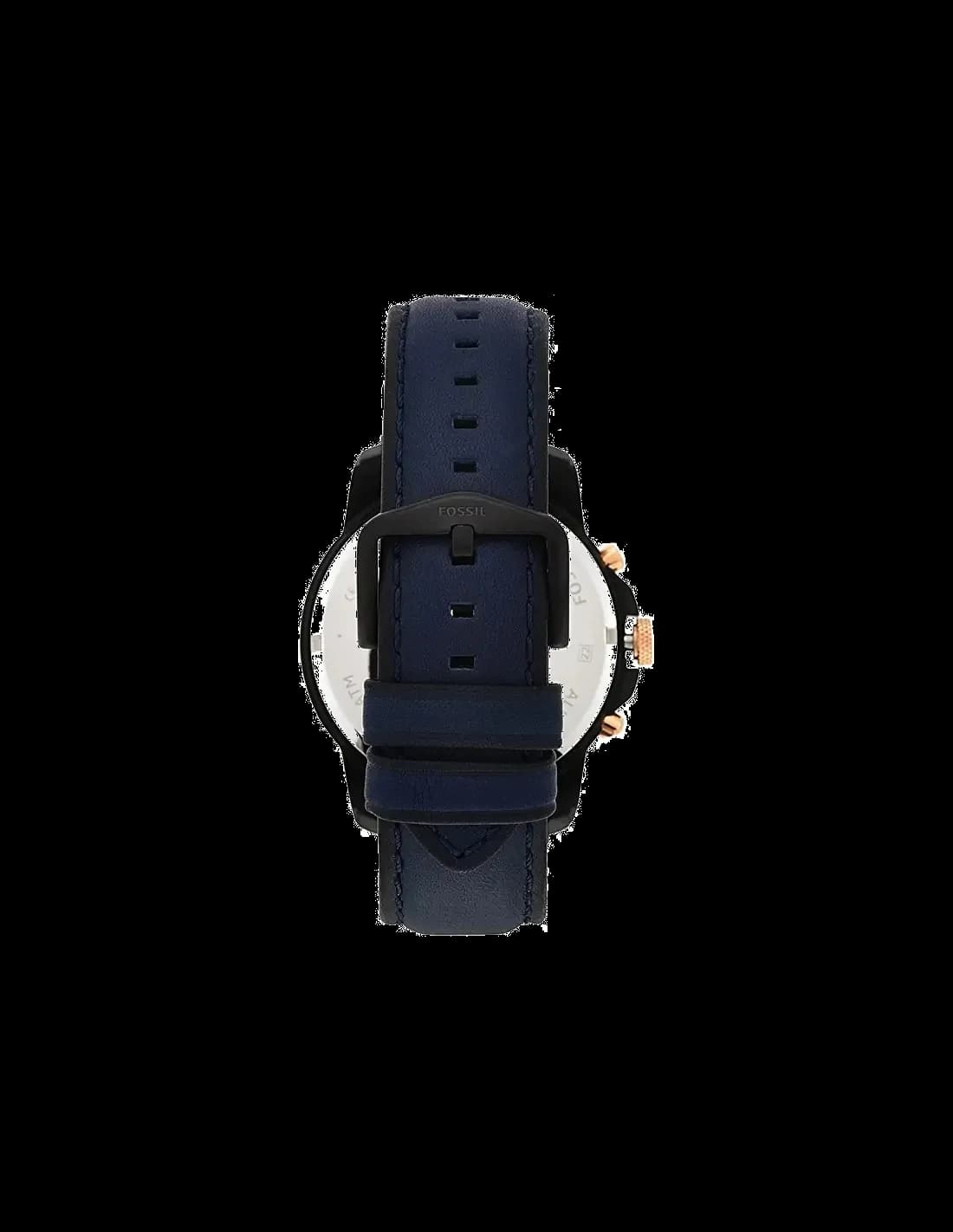 Zoom sur le cadran bleu du Fossil FS5061