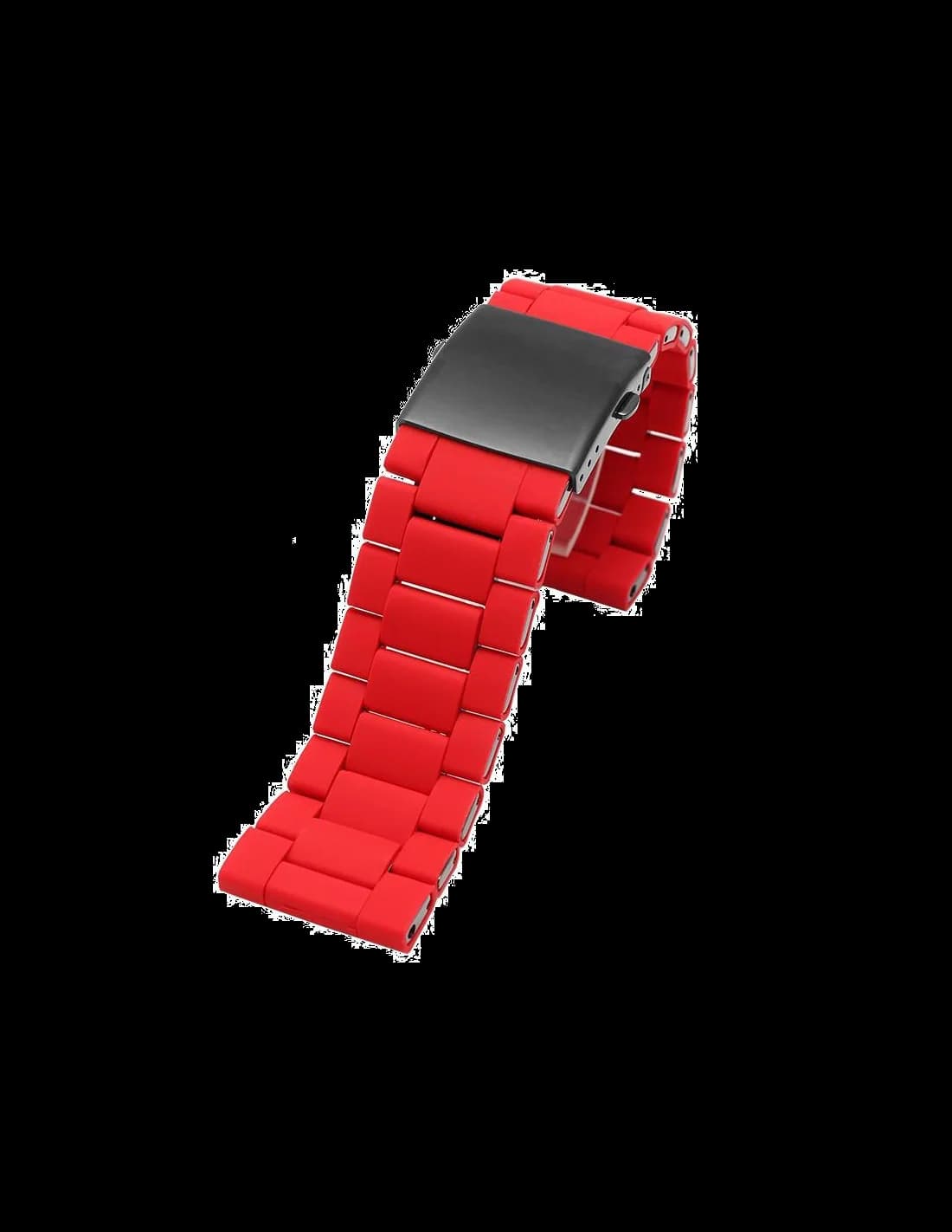 Garde-temps Gasmann DZ7370_STRAP, au cadran noir et boîtier rouge