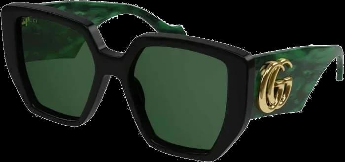 Garde-temps Gucci pour homme, monture rectangulaire noire